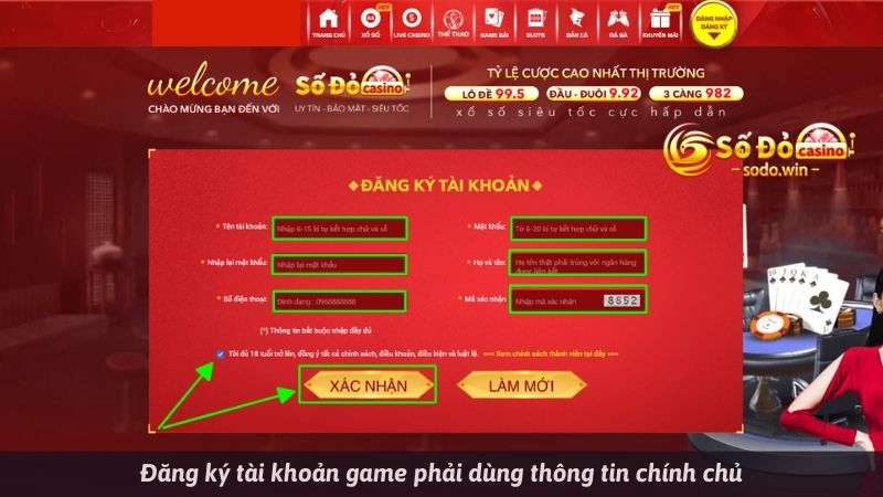 Đăng ký tài khoản game phải dùng thông tin chính chủ